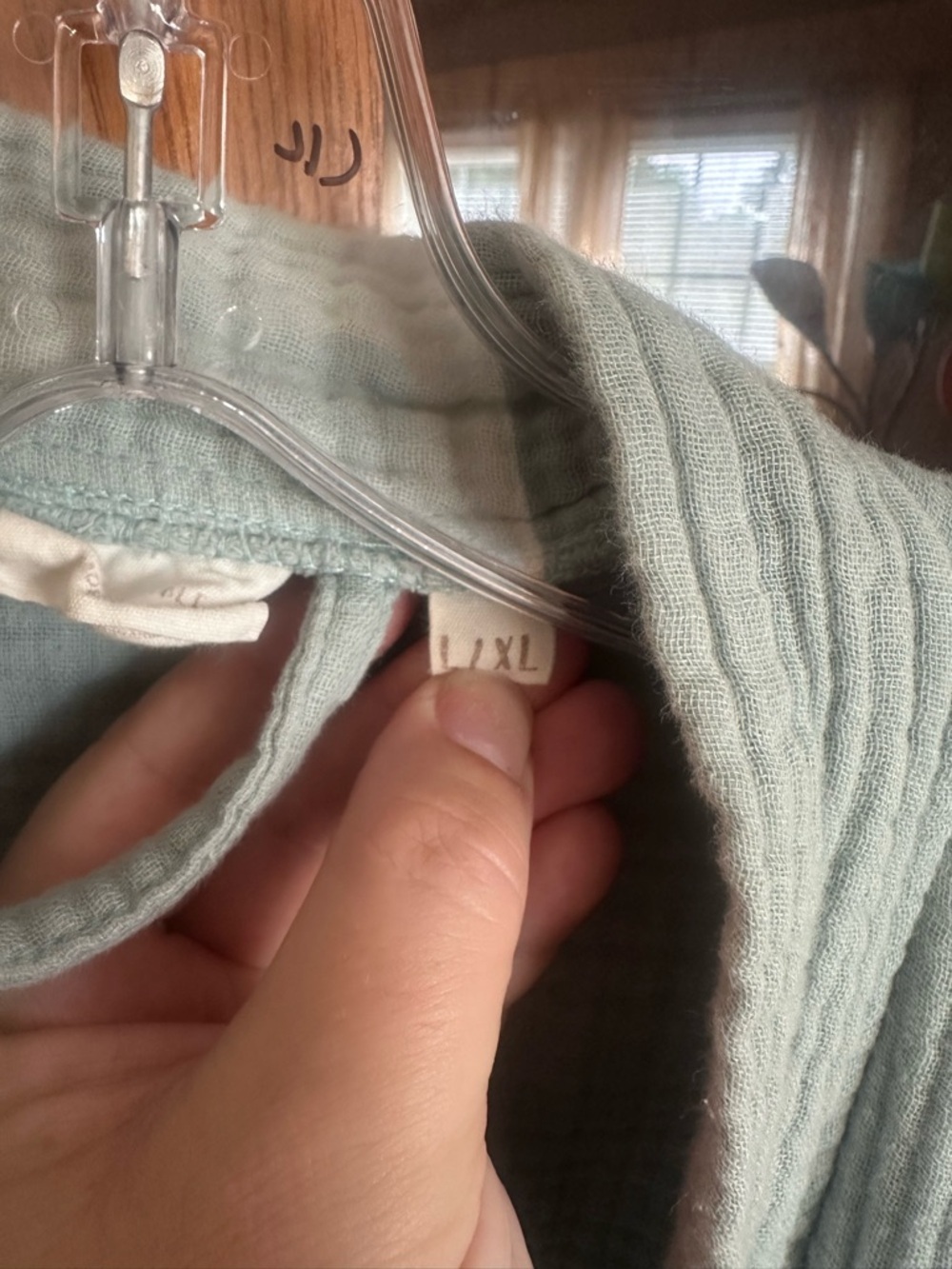 Unisex Sz L/XL 100% Cotton Gauze Cloud Bath Robe W/ Belt Turkish Blue Green - Picture 4 of 6